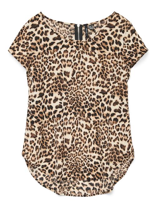 VERO MODA Bluse 'VMSALLIE'  creme / camel / cognac / sort