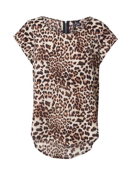 Se VERO MODA Bluse 'VMSALLIE'  creme / camel / cognac / sort ved About You