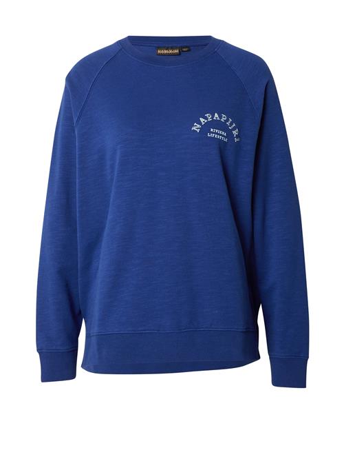 NAPAPIJRI Sweatshirt 'B-FETE'  koboltblåt / hvid