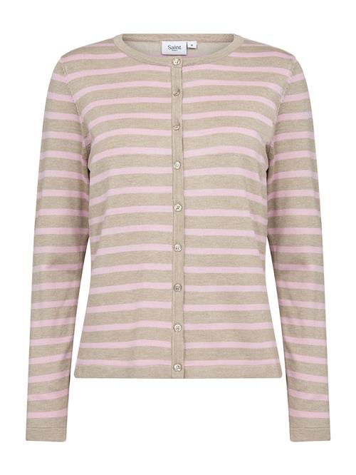 SAINT TROPEZ Cardigan 'Mila'  beige / lys pink