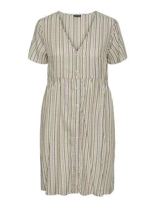 PIECES Blusekjole 'ALVINA'  oliven / offwhite