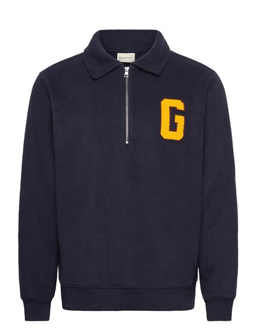 Graphic Fleece Half Zip GANT Navy