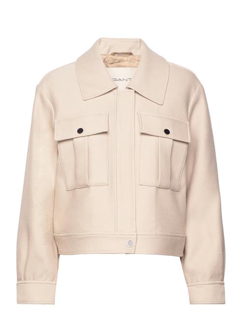 Se Textured Jacket GANT Beige ved Booztlet