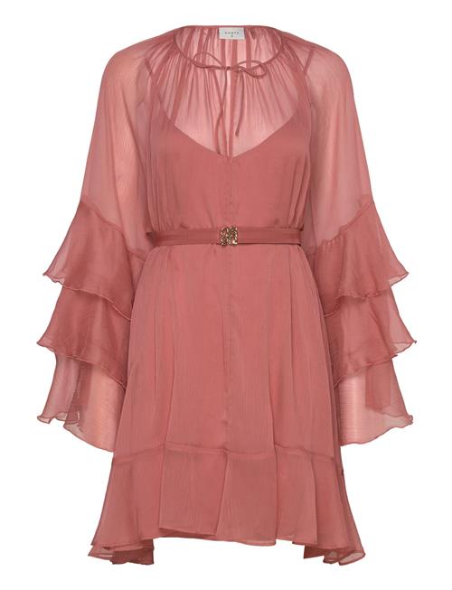 Se Dante6-Solstice Boho Chiffon Short Dress Dante6 Pink ved Booztlet