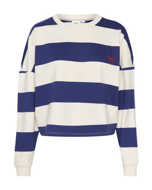 SAINT TROPEZ Sweatshirt  safir / naturhvid