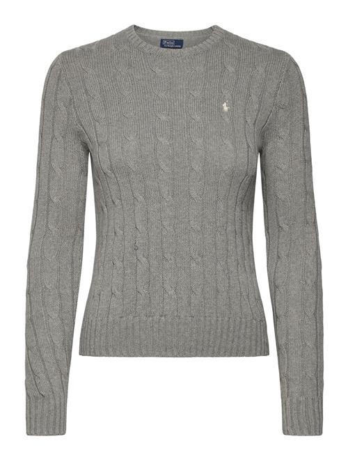 Cable-Knit Cotton Crewneck Sweater Polo Ralph Lauren Grey