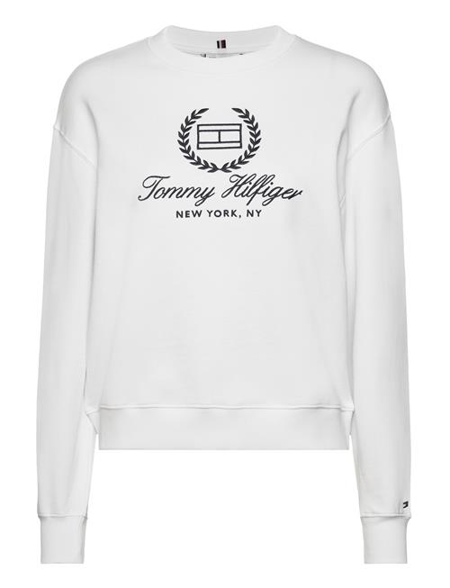 Se Reg Flag Script Cnk Swtshrt Tommy Hilfiger White ved Booztlet