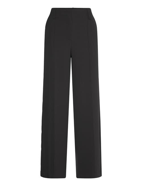 Se Straight-Fit Pleated Trousers Mango Black ved Booztlet