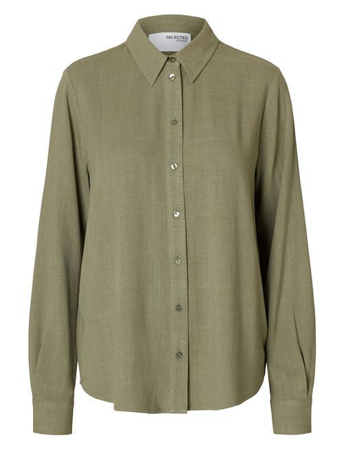 Slfviva Ls Sun Shirt Noos Selected Femme Green