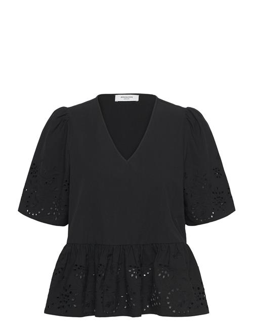 Rwlauren Ss Regular Blouse Rosemunde Black