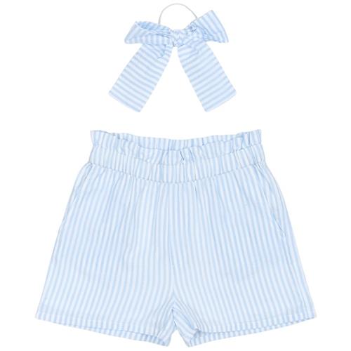 The New Nalani Shorts White Swan Striped 11-12 Y  Blå  11-12 år  kvinde