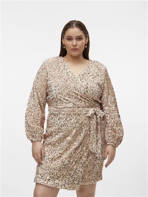 Vero Moda Curve Coctailkjole  beige / guld