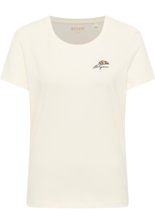 MUSTANG Shirts 'ALMA'  cappuccino / sort / hvid