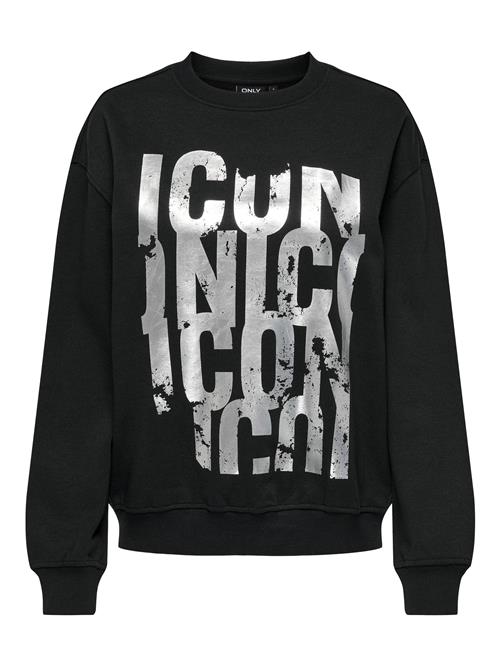 Se ONLY Sweatshirt 'ONLGwen'  sort / sølv ved About You