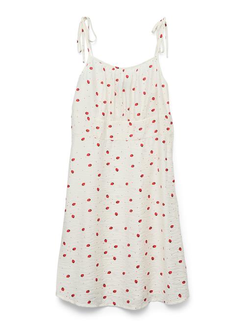 VERO MODA Sommerkjole 'VMOdette'  mørkegrøn / blodrød / hvid