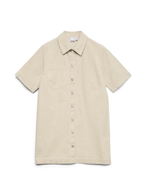 VERO MODA Kjole 'VMZella'  pastelgul / hvid
