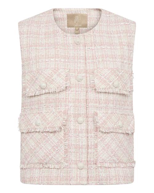 CULTURE Vest  pastelpink / hvid