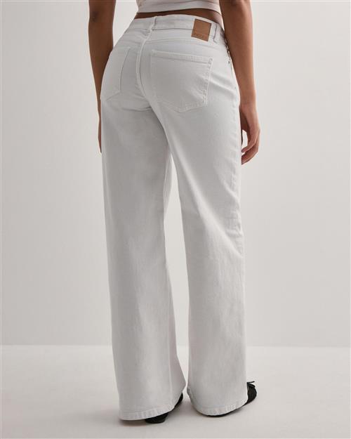 Pieces - Hvid - Pcselma Lw Wide Jeans Od Noos Bc
