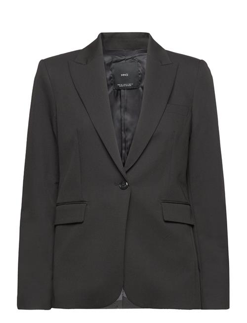 Fitted Suit Jacket Mango Black