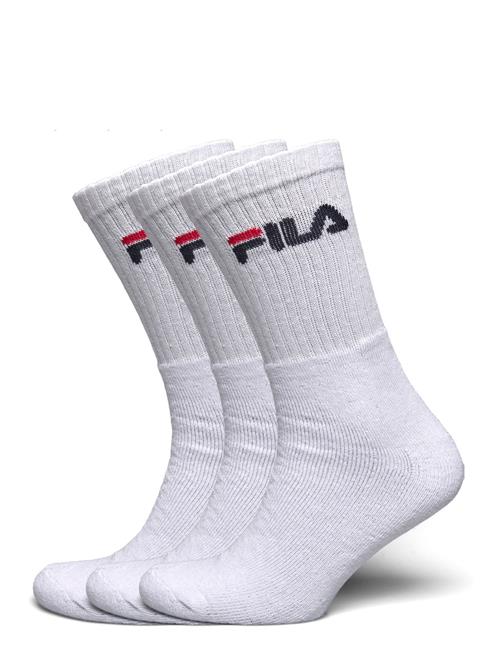 Fila 3Pk Tennis Crew Logo Terry Soc FILA Socks White