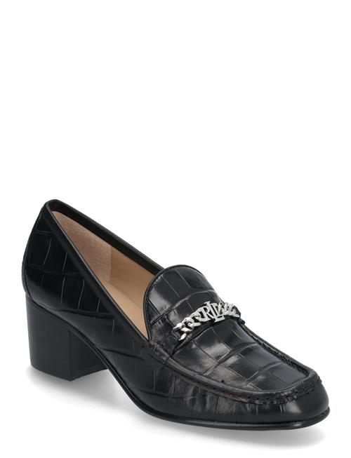 Winslet Crocodile-Embossed Leather Pump Lauren Ralph Lauren Black