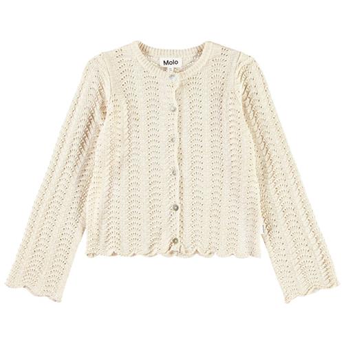 Molo Gigi Knitted Cardigan Sand Melange 110/116 cm  Beige  110/116 cm  kvinde