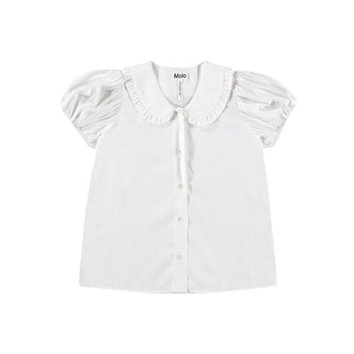Molo Rosabella Short Sleeve Shirt Crisp White 158/164 cm  Hvid  158/164 cm  kvinde