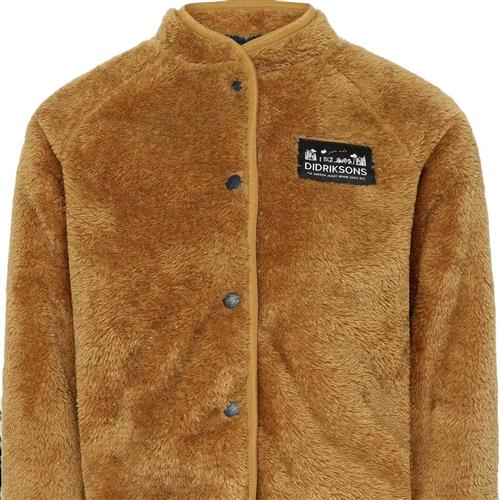 Didriksons Mylla Kids Fleecejakke Med Knapper Cumin 4 Y  Brun    Unisex