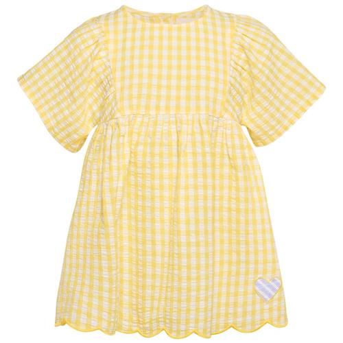 Sissel Edelbo Katrine MINI Kjole Yellow Checks | Gul | 7-8 years