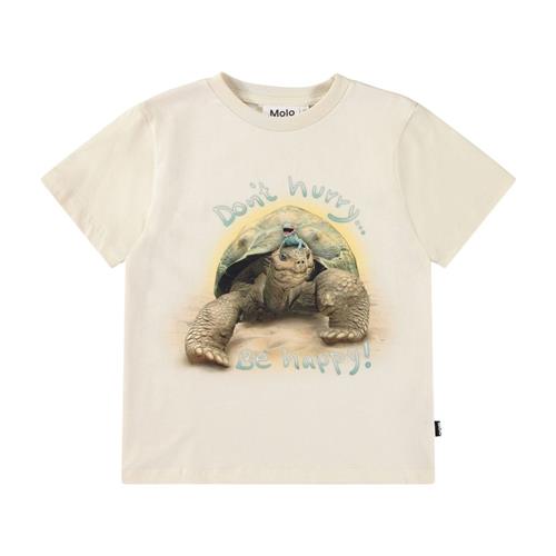 Molo Rame Short Sleeve T-Shirt Don't Hurry 92 cm  Beige  92 cm  mand