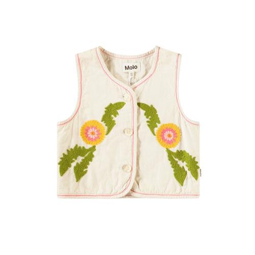 Molo Heather Vest Fancy Dandelion 122/128 cm  Beige  122/128 cm  kvinde
