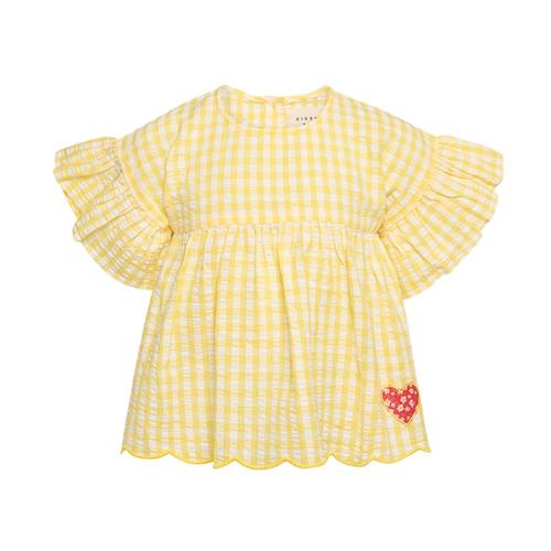 Sissel Edelbo Charlene MINI Til Toppen Yellow Checks 5-6 Y  Gul  5-6 år  kvinde
