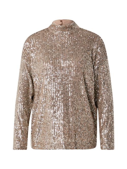 Se SAINT TROPEZ Bluse 'Reyana'  beige / guld ved About You