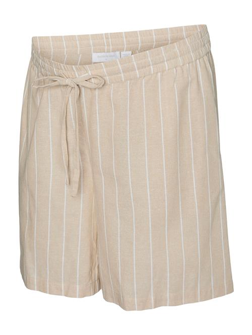 MAMALICIOUS Bukser 'FLORENS'  beige / hvid