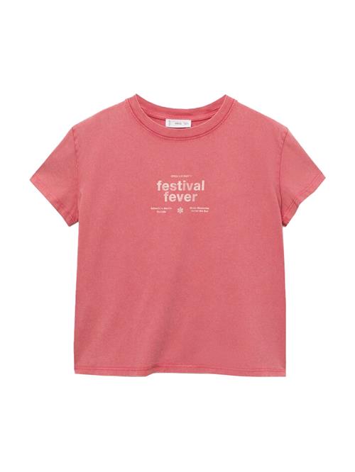 MANGO TEEN Bluser & t-shirts 'FESTIVAL'  lys pink / hvid