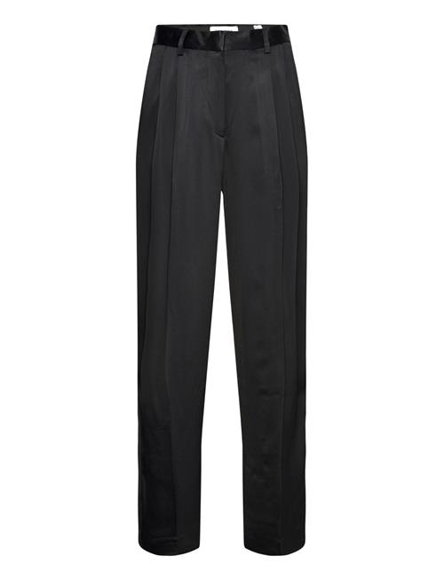 Shiny Wide Suit Pant House Of Dagmar Black