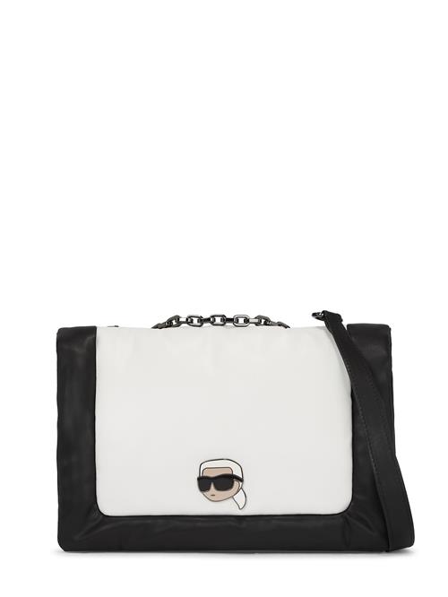 Karl Lagerfeld Skuldertaske 'Ikonik Puffy'  sort / hvid