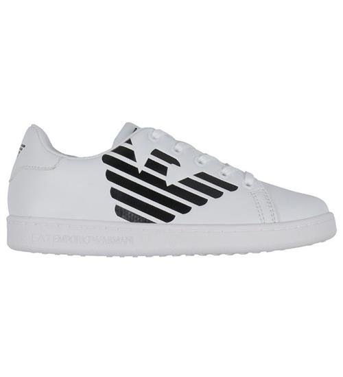 Se EA7 Sko - Triple White/Sort ved KidsWorld