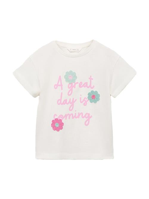 MANGO KIDS Bluser & t-shirts 'GREAT'  smaragd / lyserød / offwhite