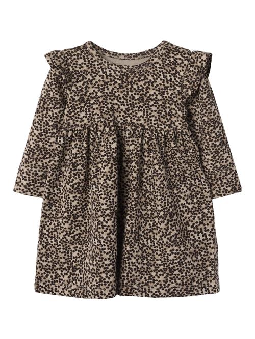 NAME IT Kjole  beige / camel / sort