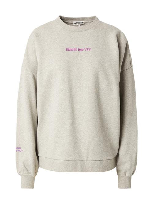 Harper & Yve Sweatshirt  grå-meleret / lyselilla / rød / sort