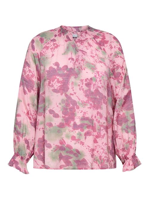 ONLY Carmakoma Bluse 'CARPensa'  grøn / lyserød / mørk pink