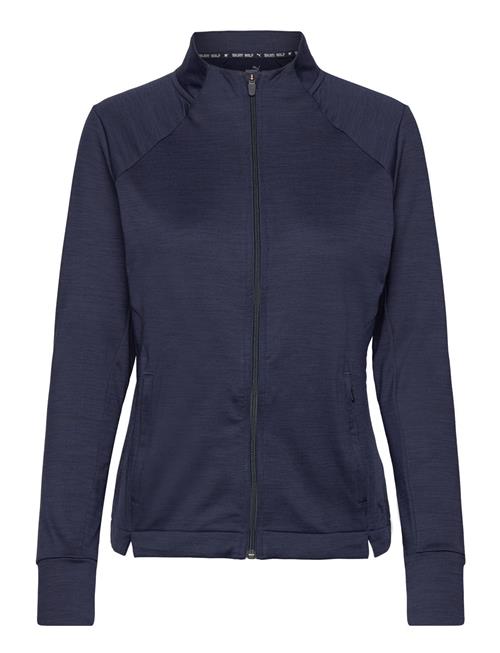 W Cloudspun Heather Full Zip Jacket PUMA Golf Navy