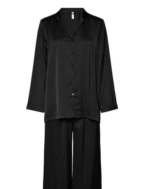 Se Pyjama Long Sleeve Satin Lindex Black ved Booztlet