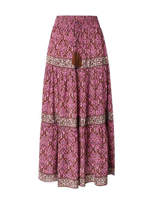 Lollys Laundry Nederdel 'Diamond'  ecru / brun / lys pink