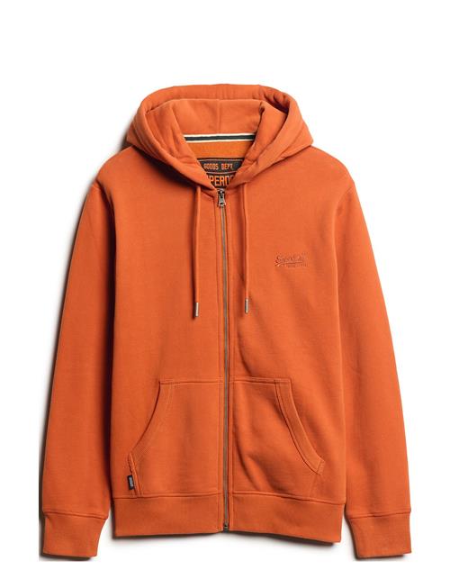 Essential Logo Zip Hoodie Superdry Orange