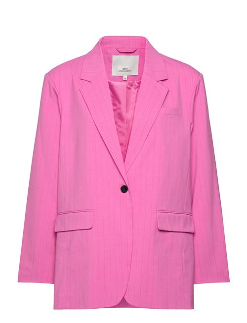 Se Cardamie L/S Pinst Slit Ovs Blazer Tlr ONLY Carmakoma Pink ved Booztlet