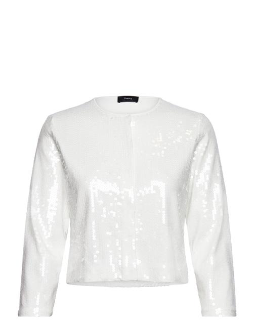 Sequin Cardigan.comp Theory White