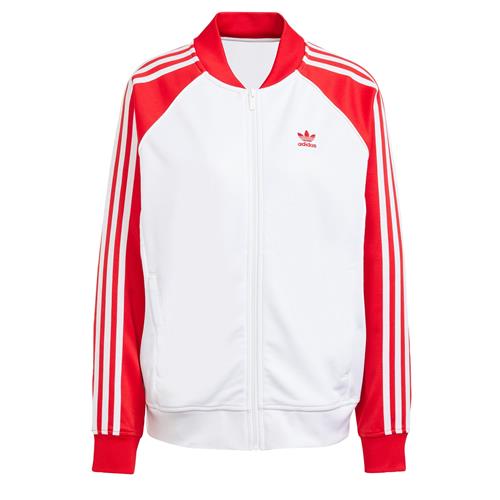 ADIDAS ORIGINALS Sweatjakke 'Adicolor Classics'  brandrød / hvid