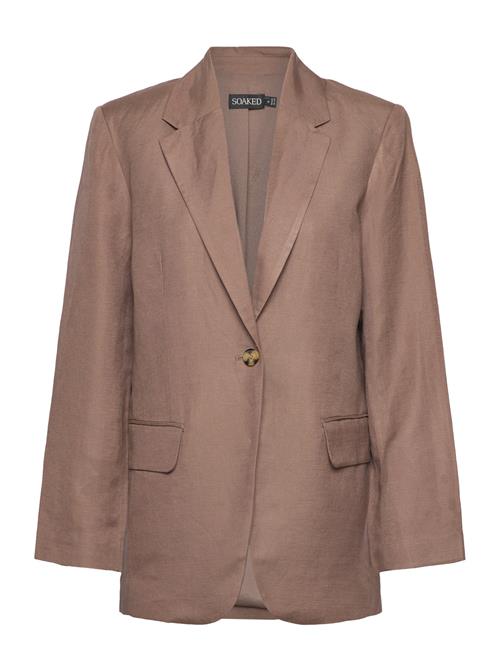 Se Slkimina Blazer Soaked In Luxury Brown ved Booztlet